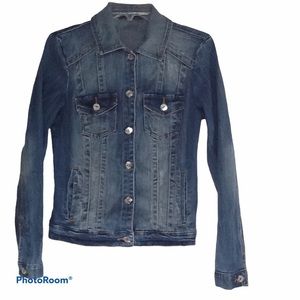 INC Distressed Denim Jean Jacket